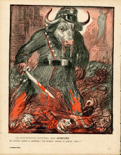 Okładka „”L’Plate au beurre””, numer 357, Satyryczna w kolorach autorstwa Théophile Alexandre Steinlen