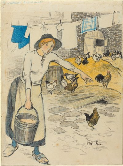 dziewczyna z farmy autorstwa Théophile Alexandre Steinlen