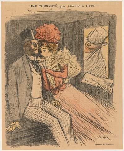 Ilustrowany Gil Blas: Ciekawostka, Alexandre Hepp, 1897. autorstwa Théophile Alexandre Steinlen