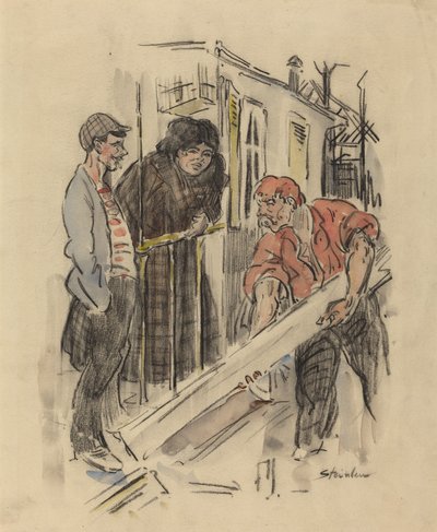 Plotki, koniec XIX-początek XX wieku. autorstwa Théophile Alexandre Steinlen