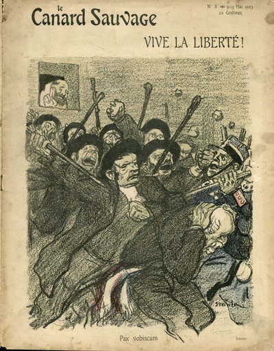 Ilustracja Steinlena (1859-1923) do okładki Dzikiej kaczki autorstwa Théophile Alexandre Steinlen