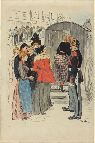Obława, 1893. autorstwa Théophile Alexandre Steinlen