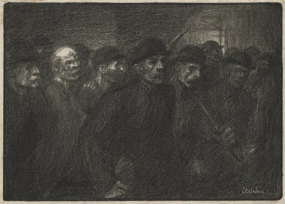 Pracownicy opuszczający fabrykę autorstwa Théophile Alexandre Steinlen
