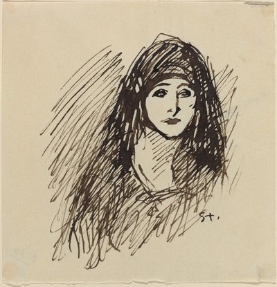 Portret żony artysty autorstwa Théophile Alexandre Steinlen