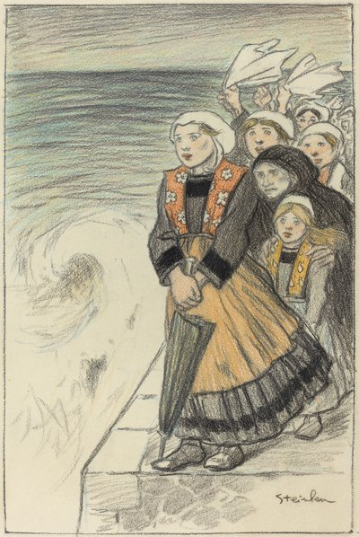 Żony marynarzy autorstwa Théophile Alexandre Steinlen