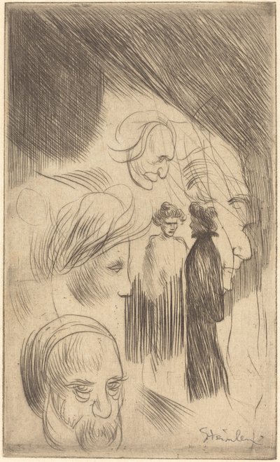 Płyta szkicu autorstwa Théophile Alexandre Steinlen