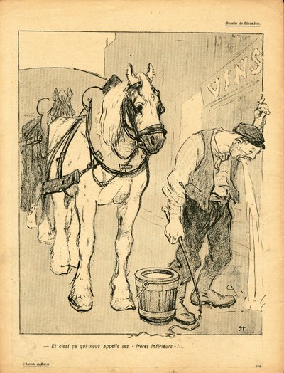 Talerz masła, satyryczny w kolorach autorstwa Théophile Alexandre Steinlen