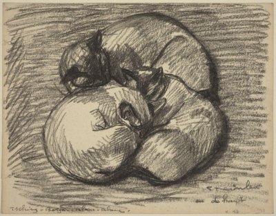 Koty: Tsching, Batzar i Blanc-Blanc autorstwa Théophile Alexandre Steinlen