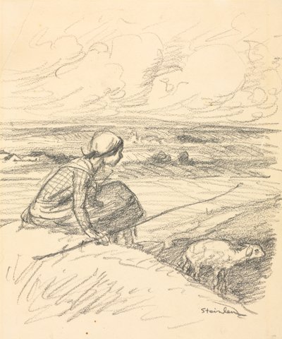 Pasterka, czwarta ćw. XIX w. lub pierwsza ćw. XX w. autorstwa Théophile Alexandre Steinlen