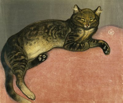 Lato, kot na balustradzie; Lato, Kot na balustradzie, 1909 autorstwa Théophile Alexandre Steinlen