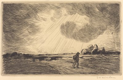 Burza z piorunami autorstwa Théophile Alexandre Steinlen