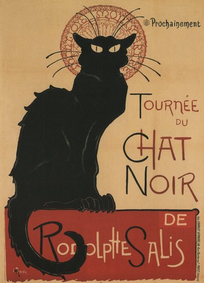Wycieczka Czarnym Kotem, 1896 autorstwa Théophile Alexandre Steinlen
