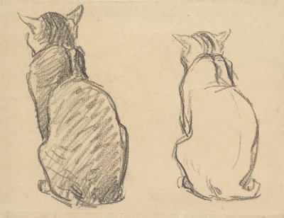 Dwa badania kota, początek XX wieku autorstwa Théophile Alexandre Steinlen