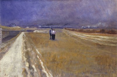 Spacer obok kolei; Spacer obok torów kolejowych, autorstwa Théophile Alexandre Steinlen