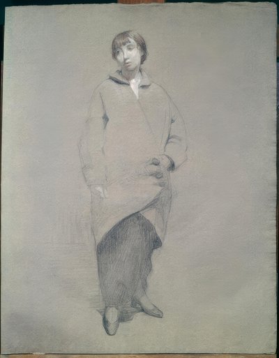 Młoda kobieta w płaszczu autorstwa Théophile Alexandre Steinlen