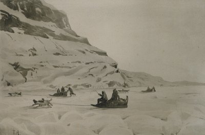 Eskimosi (akwarela na papierze) autorstwa Thorolf Holmboe
