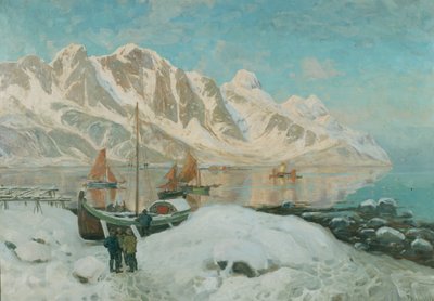 Norwegia Północna (olej na płótnie) autorstwa Thorolf Holmboe