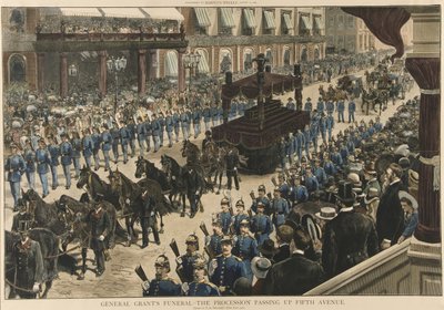 General Grants Funeral - Procesja przechodząca przez Piątą Aleję, z Harper