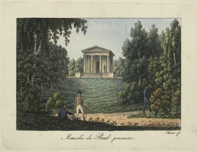 Świątynia Pawła I lub Mauzoleum Pawła I w Parku Pawłowskim, lata 1810. XIX wieku. autorstwa Thurner