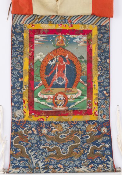 Dakini, malarstwo XIX w., bordiury tekstylne XIX i XVIII w. autorstwa Tibetan School