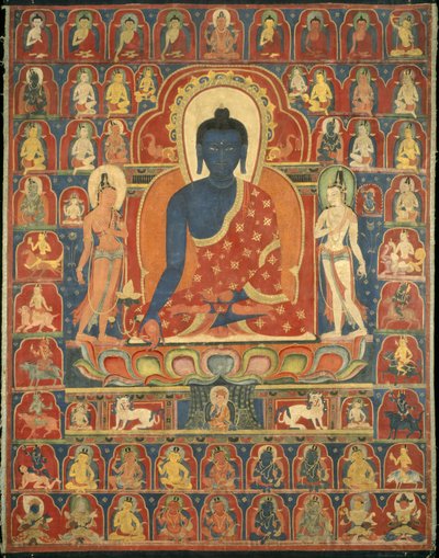 Malowany sztandar autorstwa Tibetan School
