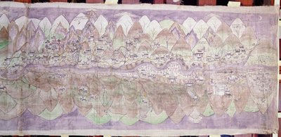 Księżycowy koniec carskiego rongkoru (malowana tkanina) autorstwa Tibetan School