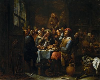 Wnętrze karczmy, ok. 1900 r. 1650-1660. autorstwa Tilborgh