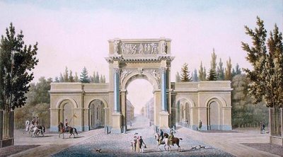 Porte de Guillaume, Bruksela, z „Wybór najwybitniejszych zabytków, budynków i domów Królestwa Niderlandów” Pierre