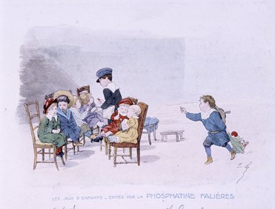 Gry dla dzieci: Szkoła - dess. de Lobrichon, wyd. przez Phosphatine Falières, v.1920 autorstwa Timoleon Marie Lobrichon
