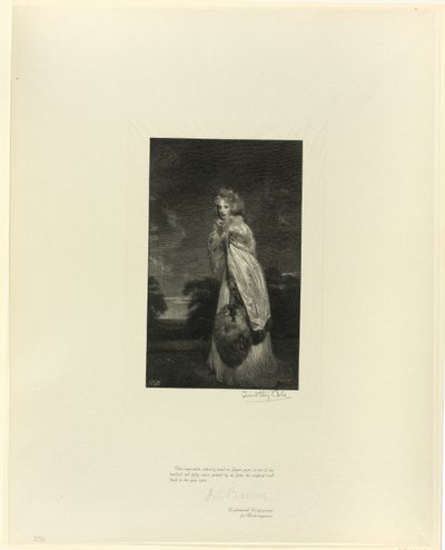 Lady Derby (Miss Farren), ze staroangielskich mistrzów autorstwa Timothy Cole