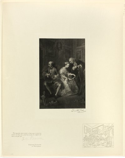 Małżeństwo à la mode (szczegół), od Old English Masters autorstwa Timothy Cole
