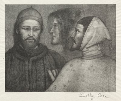 Starzy włoscy mistrzowie: Trzy głowy, 1885. autorstwa Timothy Cole