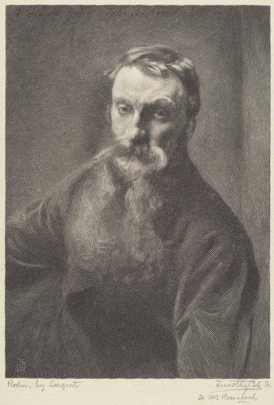 Rodin autorstwa Timothy Cole after John Singer Sargent