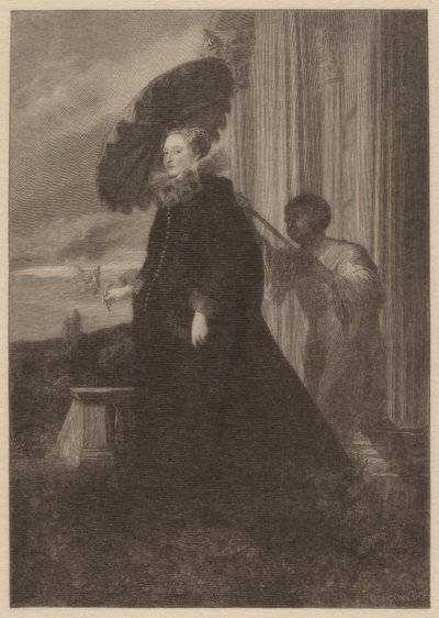 Marchesa Elena Grimaldi, żona markiza Nicola Cattaneo autorstwa Timothy Cole after Sir Anthony van Dyck