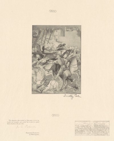 Bitwa pod św. Efezjuszem autorstwa Timothy Cole after Spinello Aretino