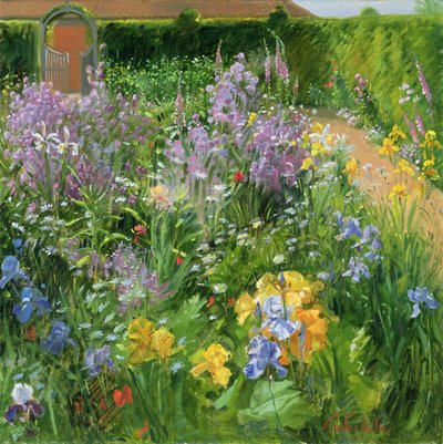 Słodka rakieta, naparstnice i irysy, 2000 autorstwa Timothy Easton