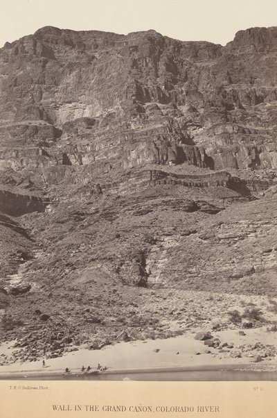 Ściana w Wielkim Kanionie, rzeka Kolorado, 1871 (zdjęcie) autorstwa Timothy O