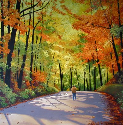 Walking Together, 2017 (akryl na płótnie) autorstwa Tina Palmer