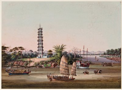 Dziewięciopiętrowa pagoda Whampoa, Pearl River autorstwa Tingqua