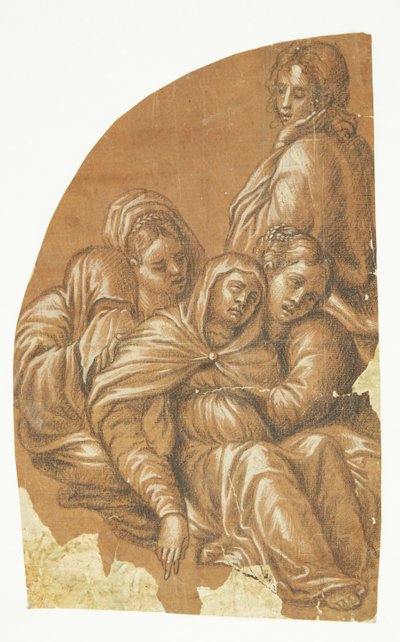 Część Piety (lewa strona kompozycji lunetowej) autorstwa Tintoretto