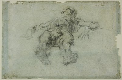 Leżący akt męski, skrócony autorstwa Tintoretto