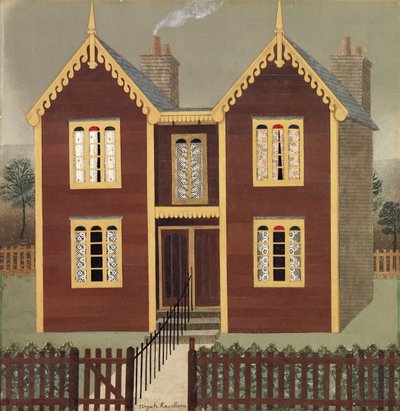 Wille w zabudowie bliźniaczej (kolaż) autorstwa Tirzah Ravilious