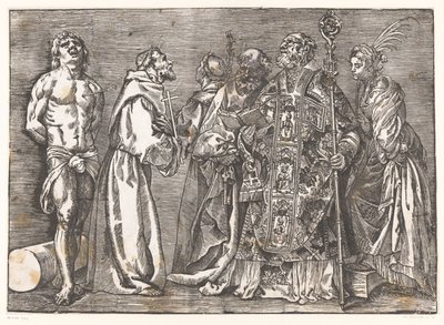 Sześciu Stojących Świętych autorstwa Titiaan