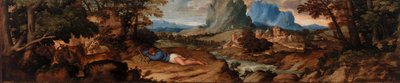 Śpiący Pasterz autorstwa Titian (Tiziano Vecellio)