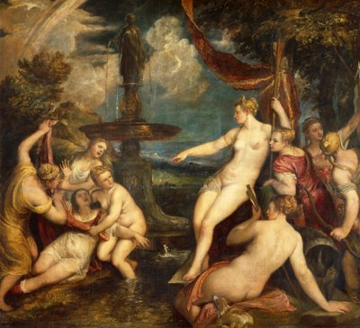 Diana i Callisto, Tycjan (ok. 1490-1576), olej na płótnie autorstwa Titian (c.1488 1576)