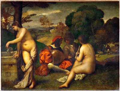 Le concert champetre - Koncert na świeżym powietrzu ... autorstwa Titian (c.1488-1576)
