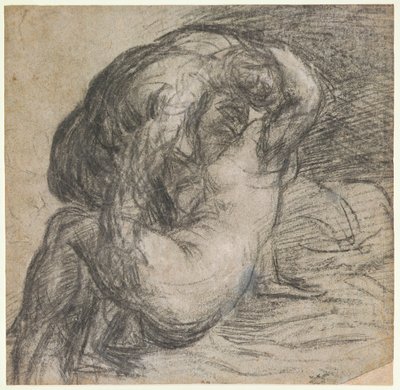 No.2256 Para w objęciach, czyli Jowisz i Io, ok. 1570 (węgiel i kreda) autorstwa Tiziano Vecelli