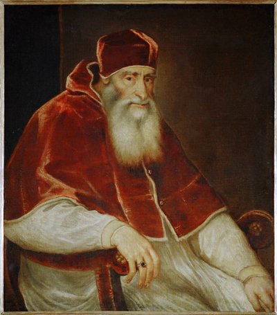 Papież Paweł III Farnese ... (obraz na płótnie) autorstwa Titian (c.1488-1576)