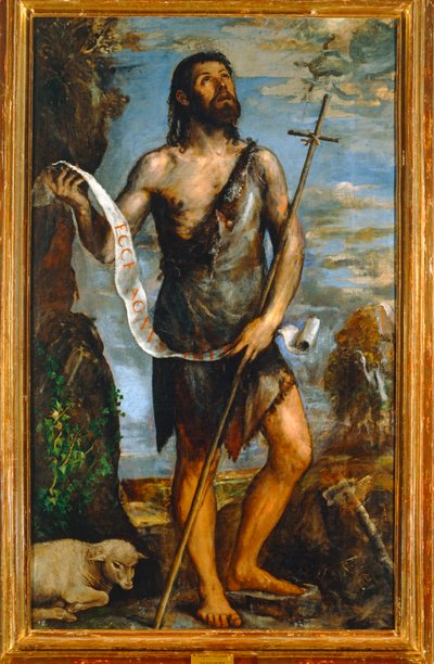Święty Jan Chrzciciel. 10014726 ... autorstwa Titian (c.1488-1576)