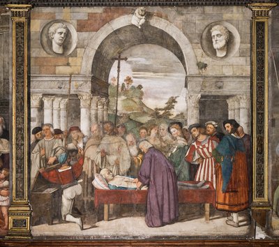 Serce skąpca w trumnie, ściana północna, Szkoła Świętego, Bazylika św. Antoniego (Bazylika Świętego), Padwa, Włochy autorstwa Titian (c.1488 1576)
